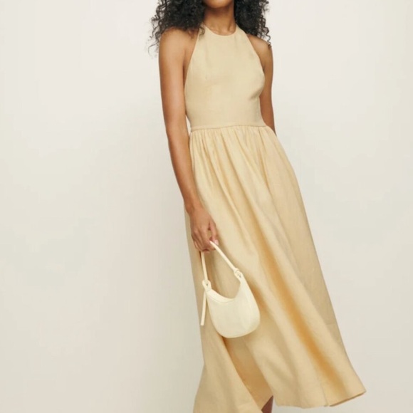 Reformation Percy Linen Dress Size 2 - Picture 1 of 7